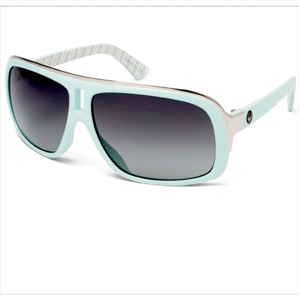 Rare Dragon GG Hamptons light teal grey gradient Sunglasses large frames - Picture 5 of 15